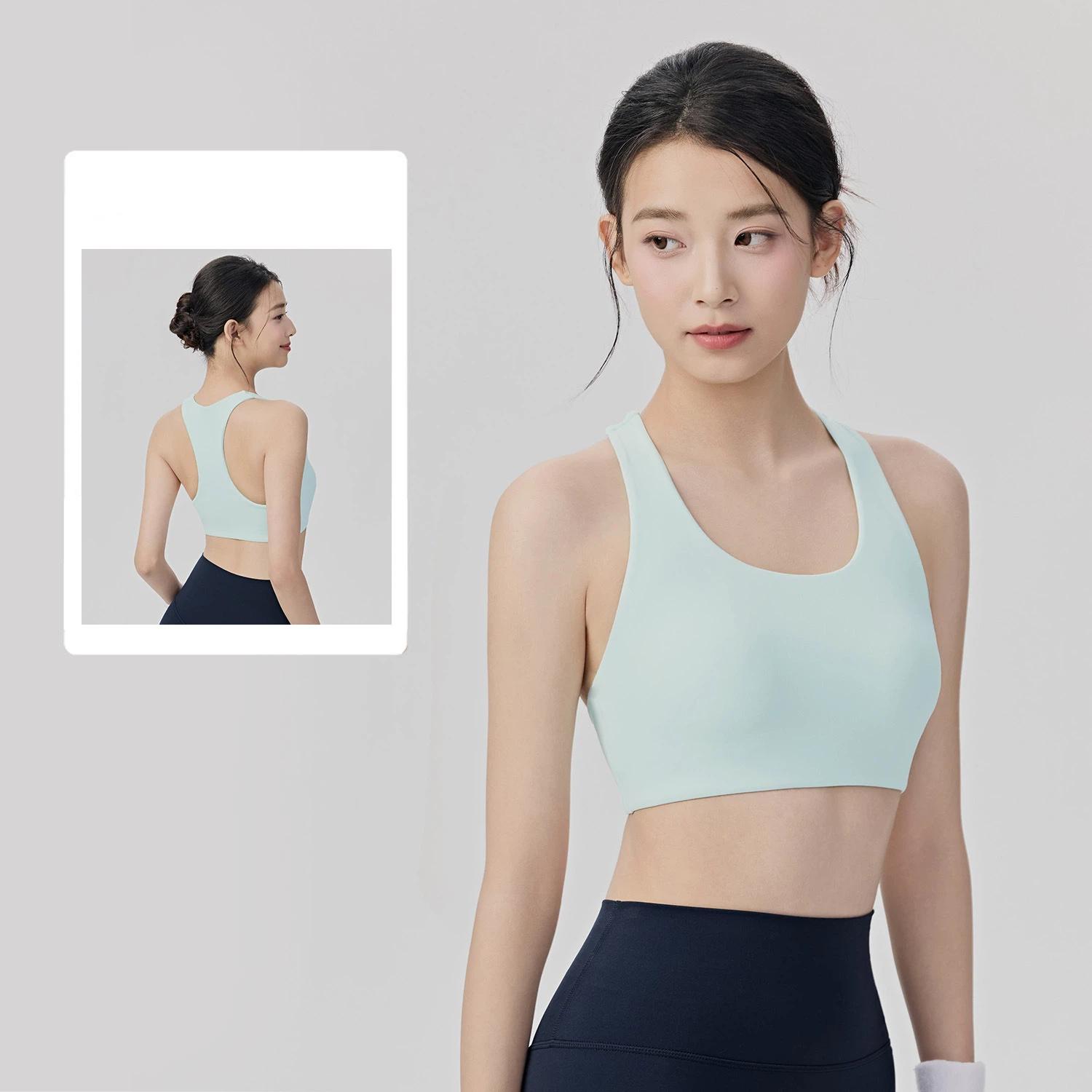 Summer Sweat Absorbing Quick Drying Sports Bra Women Beautiful Back Yoga Vest Sports Bra Female S