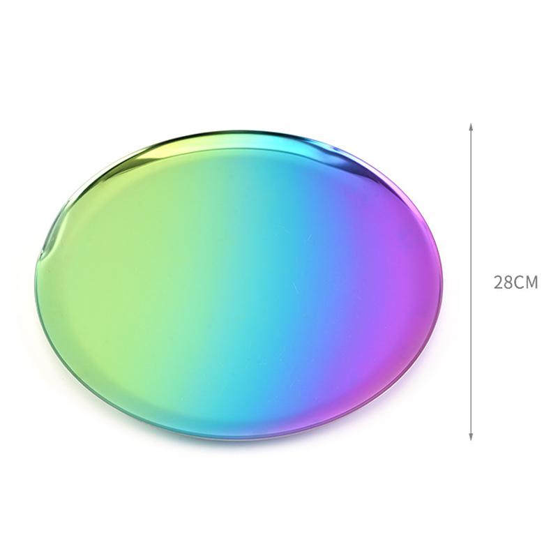 4Pcs/set Metal Storage Tray Oval Heart-shaped Tray Snack Fruit Cosmetics Jewelry Organizer Collect