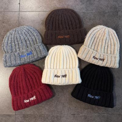 Unisex Buchstabenetikett Mütze Wintermützen Männlich Weiblich Outdoor Klassisch Warm halten Winterkappe
