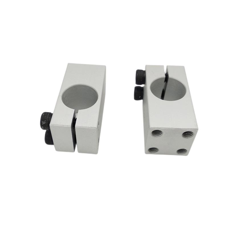 Aluminum Alloy Shaft Fixing Bracket Pillar Fixing Clamp with Threaded Parallel Guide Shaft Support Pipe Clamp Bearing Housing
