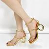 Fashion Women Sandals 2025New Summer High Quality Peep Toe Sandals Casual Elegant Luxury High Heels Sandals Women Shoes for Women