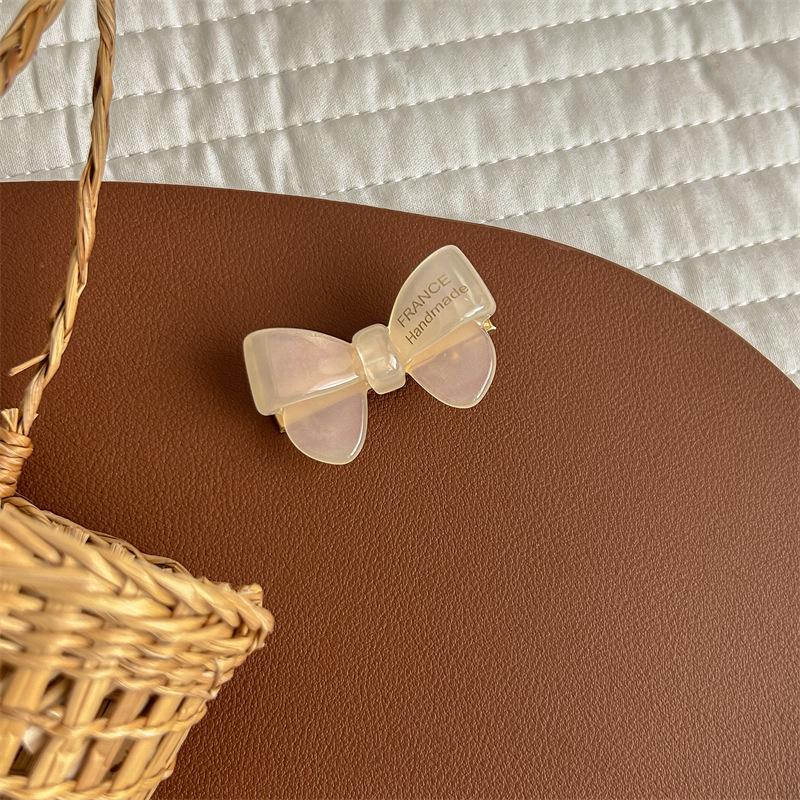 Cute Jelly Color Acetate Bow Hair Clip - Sweet Temperament Hair Accessory for Girls