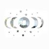 20pcs Acrylic Star Moon Shape Wall Sticker Lenses for Wall Decoration In Living Rooms, Bedrooms, and Other Places Decoration
