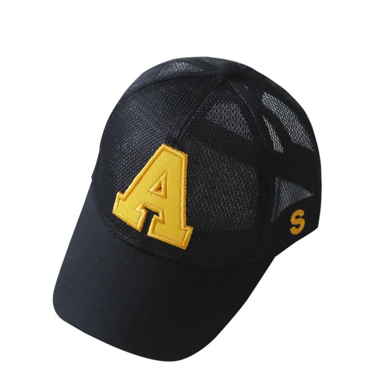 Cute Children's Baseball Caps Summer Hip Hop Accessories Funny Mesh Hat with Letter Embroidery Snapback Sun Cap for Boys & Girls
