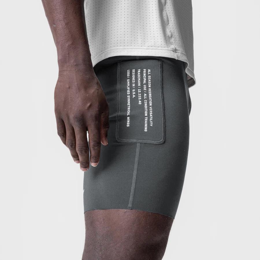 Men's Outdoor Quick-Dry Elastic Training Shorts with Reflective Details