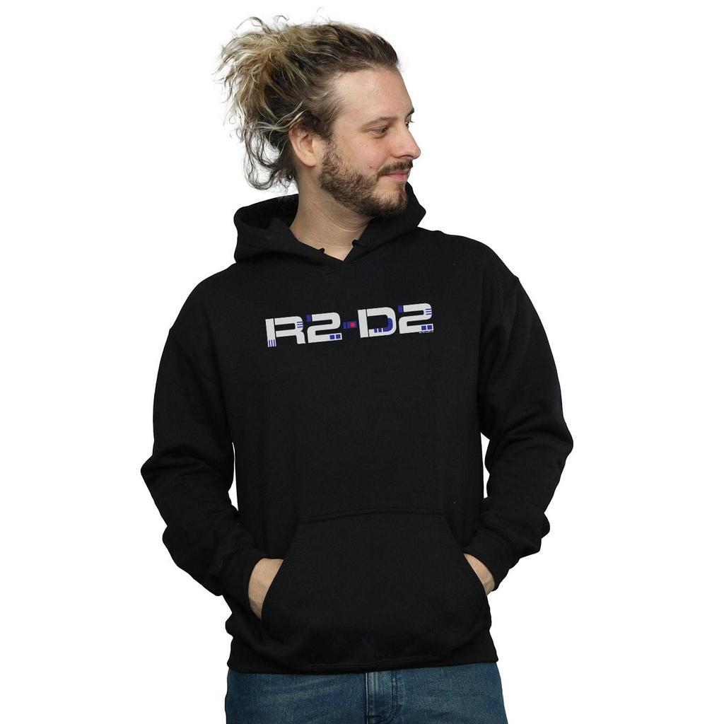 STAR WARS Mens The Rise Of Skywalker R2-D2 Text Logo Hoodie