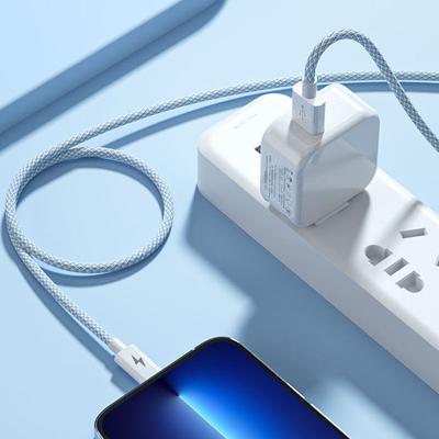 66 W Super Fast Charging Macaron Woven 1/3 Datenkabel Geeignet für Apple Android TypeC Ladekabel