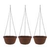 Hanging Planter Set Hanging Flower Plant Pot Basket with Rustproof Chain for Garden Porch Balcony Patio Decor 25.5cm