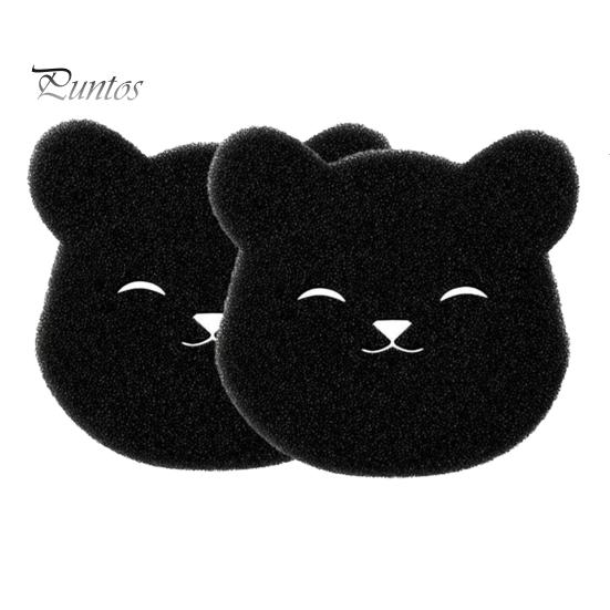 

2 шт. средство для удаления шерсти домашних животных, многоразовое средство для удаления катышков, губка в форме мультяшного медведя, роликовый улавливатель катышков чёрный