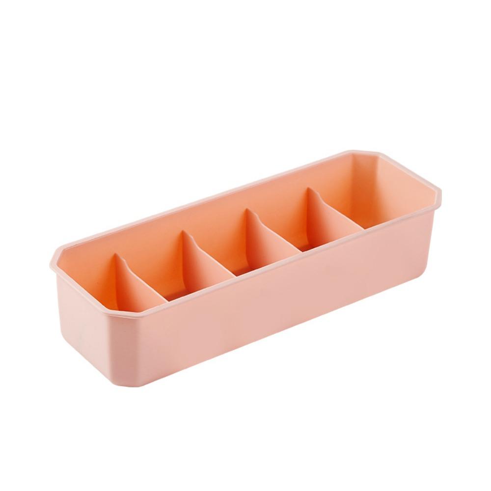 

Fashion Plastic Desktop Storage Box Multipurpose Durable Divided Drawer Storage Box Removable Partitions Tableware Storage рожевий