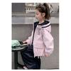 Kids Girls Double Sided Fleece Thickened Casual Outdoor Windbreaker Jacket