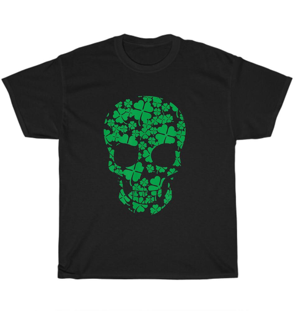 Saint Patrick s Day Leaf Clover Shamrocks Skull T-shirt Unisex Funny Tee Gift S разноцветный