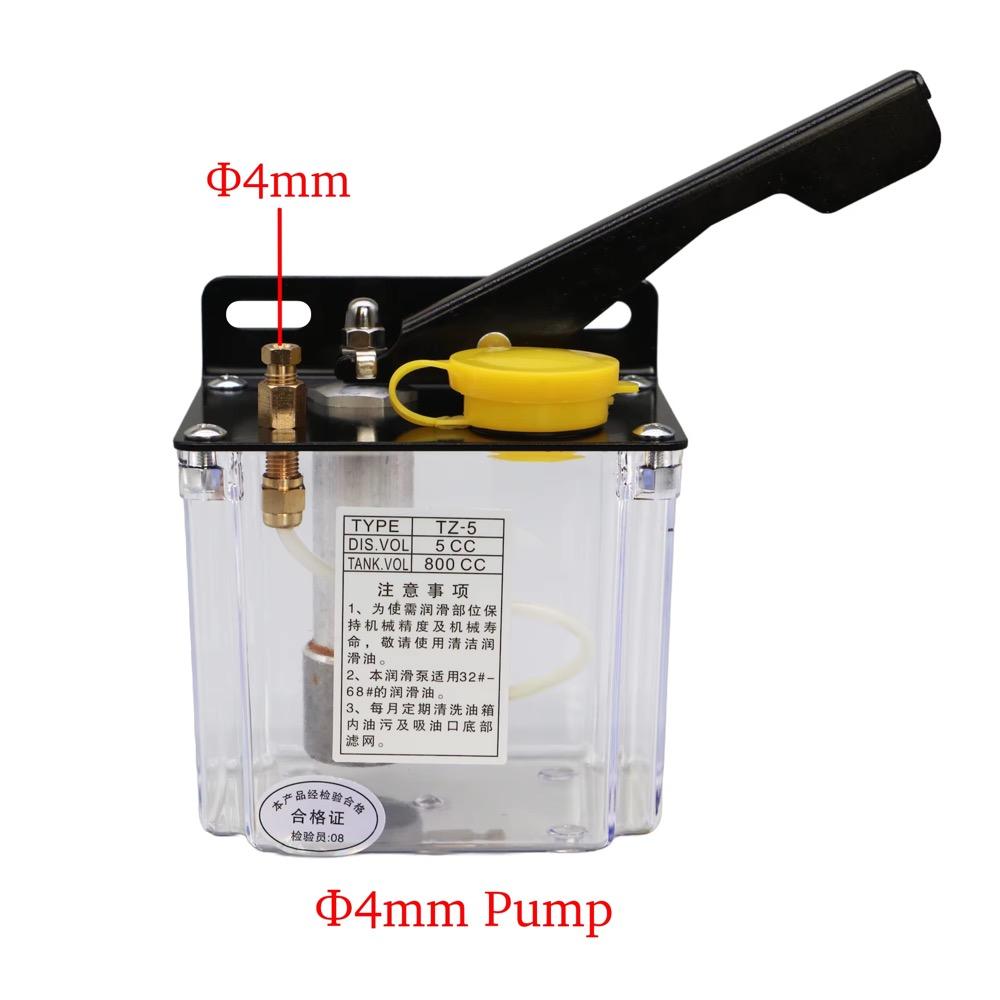 CNC Manual Lubrication Oil Pump Kit Oil Outlet 4mm 6mm TZ-5 Lubrication Pump for CNC Engraving Router