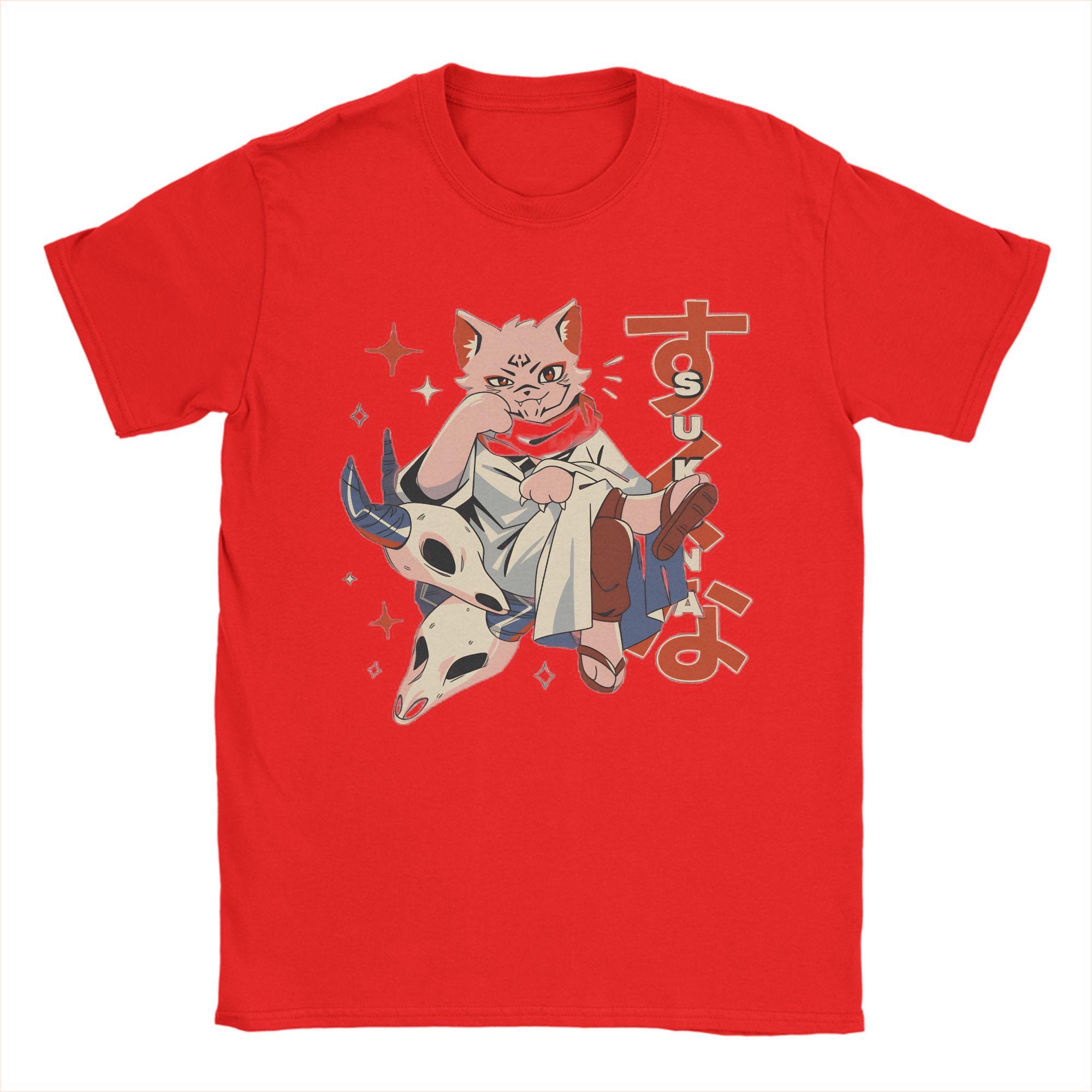 

Unisex Anime Sukuna T Shirt Pure Cotton Clothing Awesome Short Sleeve Crewneck Tee Shirt Plus Size TShirts S