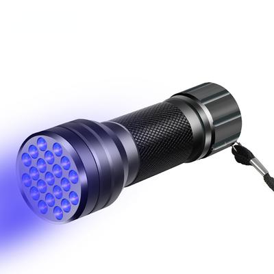 Torcia UV 21 LED Mini Lampada UV con Funzione Zoom Lampada Rilevamento Fluorescenza ZH