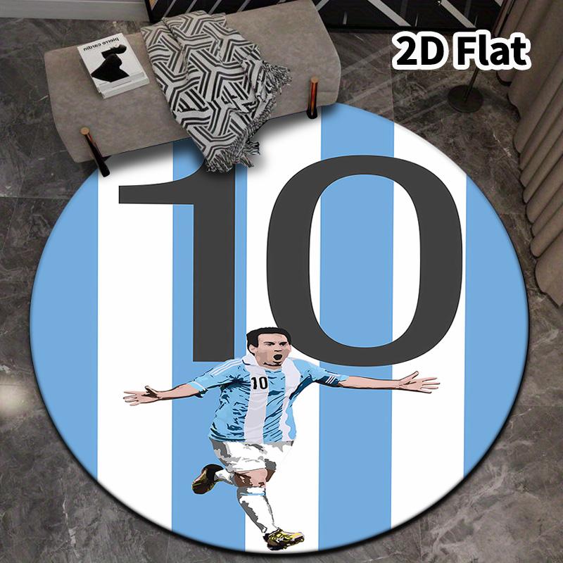 Messi Round Area Rug Carpet Rug For Living Room Bedroom Sofa Playroom Decor Nonslip Floor Mat
