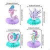 Mermaid Honeycomb Centerpieces DIY Cute Table Decoration Under The Sea for Shower Celebration Gifts