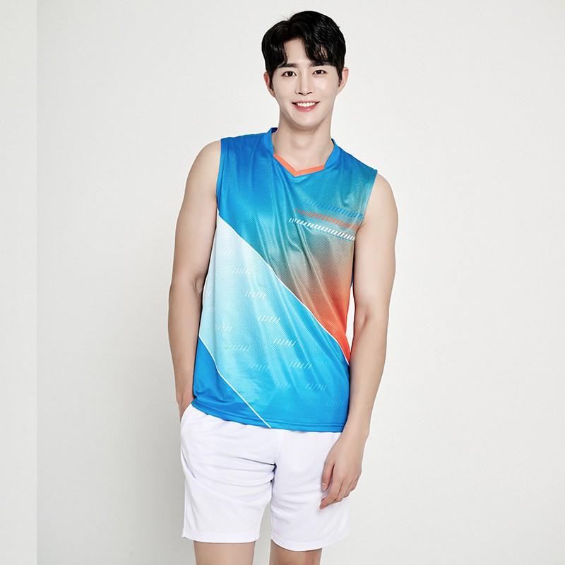Stylish Sleeveless Badminton Vest Shorts Set Men Women Breathable Sportswear Volleyball Training Gym Outdoor