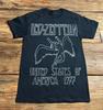 Summer Womens Vintage Led Zeppelin Tshirt Pure Cotton and Breathable Short Sleeve Streetwear Oversized Loose Casual