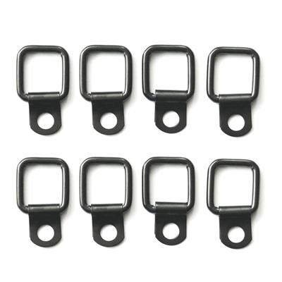 8-teiliges Zurrgurt-Set mit D-Ringen, kleine D-Ringe aus Stahl, Anker-Zurrring für Ladungen auf Koffer-, LKW- und Frachtanhängern, Wohnmobilen und Booten