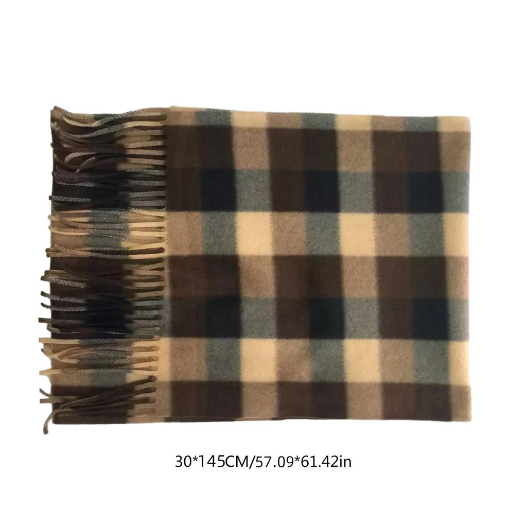 Christmas Long Plaids Blanket 160x30cm Oversized Winter Fall Warm Scarf Big Tartan Scarves Wrap Shawl Classical Tassels