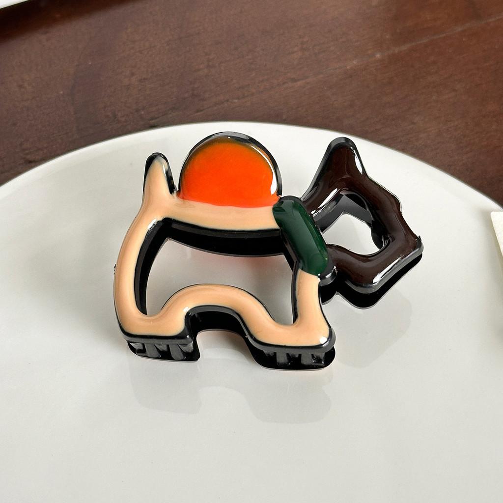 Fashionable Plastic And Resin Dog Hair Claw Clip In Chic Macaron Shades