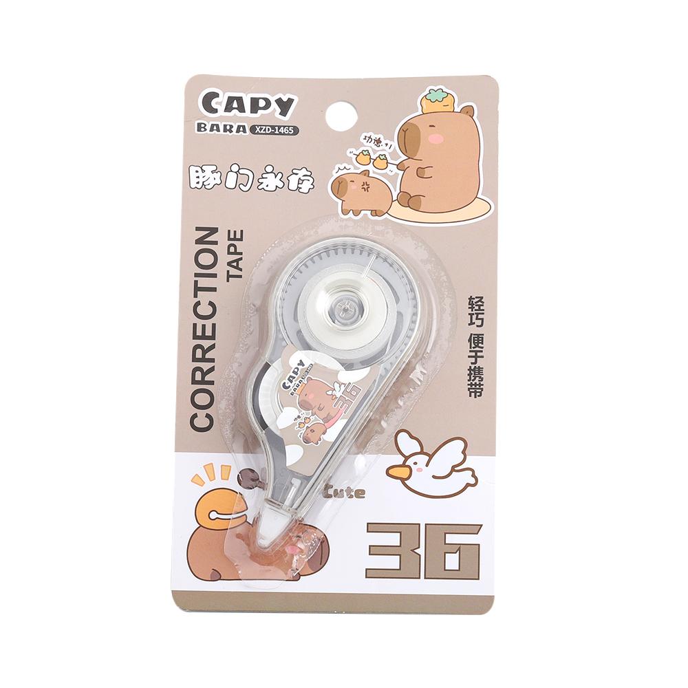 1 Piece Mini Cartoon Capybara Large Capacity Correction Tape Tools School Office Corrector Stationery Supplies