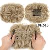 Synthetic Hair Bun Comb Clip In Messy Curly Chignon Elastic Band Scrunchies Hair Pieces Extension For Women Black Brown