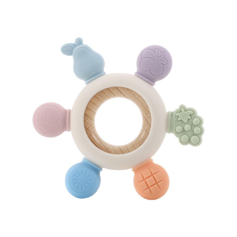 Fruits Shape Baby Teether Silicone Teething Ring New Baby Teething Toys  Newborn Accessories