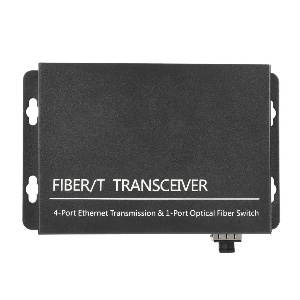 SFP Fiber Media Converter 1 Optical Port 4 Electrical Port Up To 120km RJ45 Port Ethernet Fiber Switch 100‑240V EU Plug