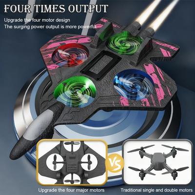 Pěnová RC letadla Stíhačky Hračky, Dálkově ovládaná letadla pro děti, RC dronové letadlo Stíhačka s světlem, která umí 360° otočku