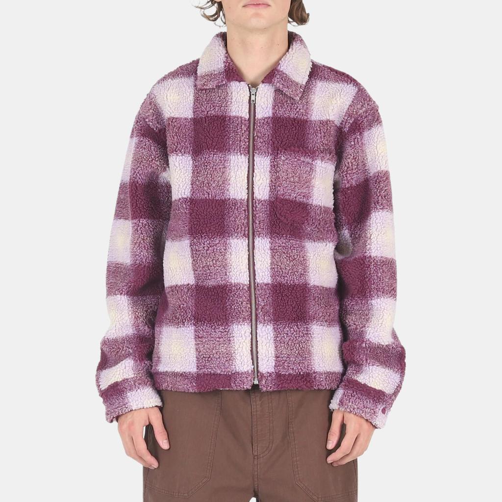 Stussy Shadow Plaid Sherpa Zip 1110224-