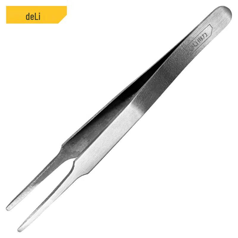 Deli Stainless Steel Flat Head Tweezers