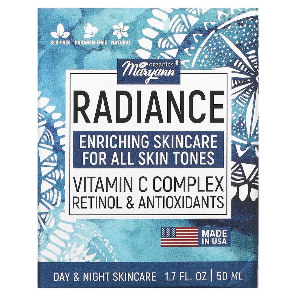 Maryann Organics Radiance, Vitamin C Complex, Retinol and Antioxidants, 1.7 Fl Oz (50 Ml)