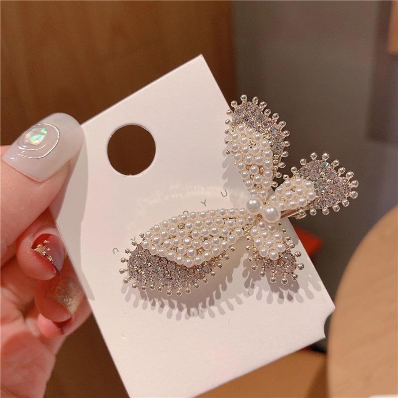 Fashion Bow, Duckbill Clip, Small Fresh Hairpin, Headgear, High-End Hairpin, Bangs, Side Clip.