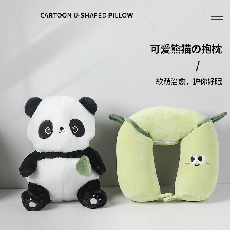 Deformation Pillow Neck Pillow Panda Doll Pillow Car Cervical Pillow Birthday Gift