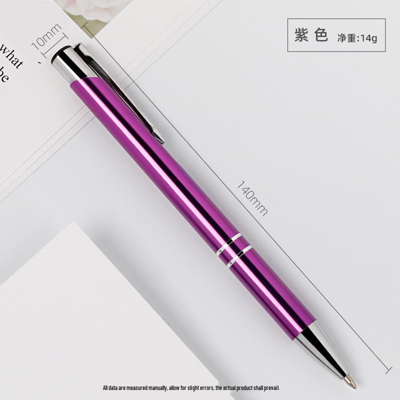 Customized Metal Click Ballpoint Pen with Logo - Oil-Based Ink, Press-Action Design for Promotional Use