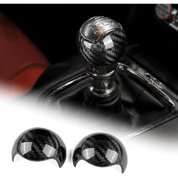 AIRSPEED per Ford Mustang Copri Pomello Cambio in Fibra di Carbonio Adesivo Accessori Interni per Ford Mustang 2015 2016 2017 2018 2019 2020 2021 2022 2023