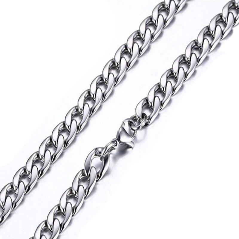Stainless Steel Men Chain For Necklaces Cuban High Quality Link Chains Male Neck  Color ColorTrendy Chain