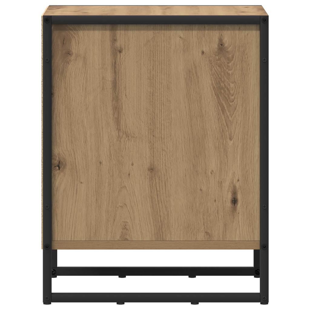 Nightstand Rustic Oak Design 39.5 x 30 x 50 cm Engineered Wood