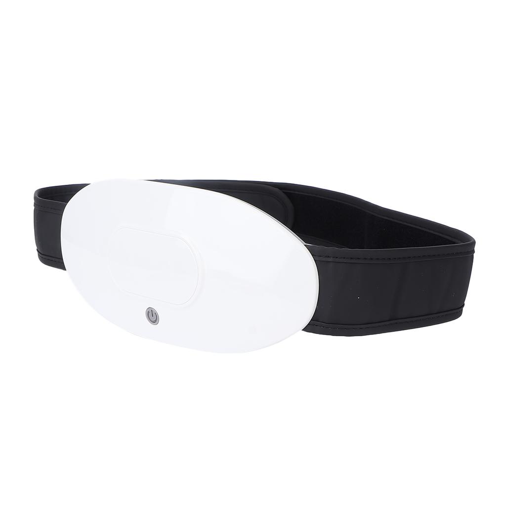 Lumbar Massager EMS Pulse Heating Waist Body Slimming Massage Belt Abdominal Massager White