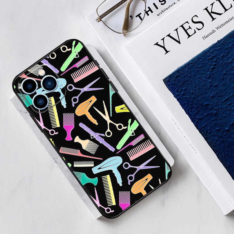 Hair Stylist Hairdresser Case For iPhone 17 Air 15 14 13 12 11 16 Pro Max Mini 16 15 Plus 16e Funda Silicone Cover