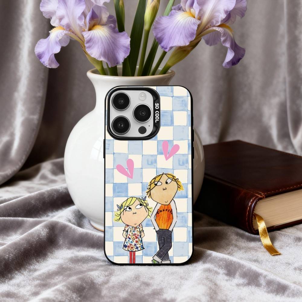C-Charlie-E and L-Lola-A  Phone Case For iPhone17,16,15,14,13,12,11 Plus,Pro Max Candy Silver Plated Inside Cover