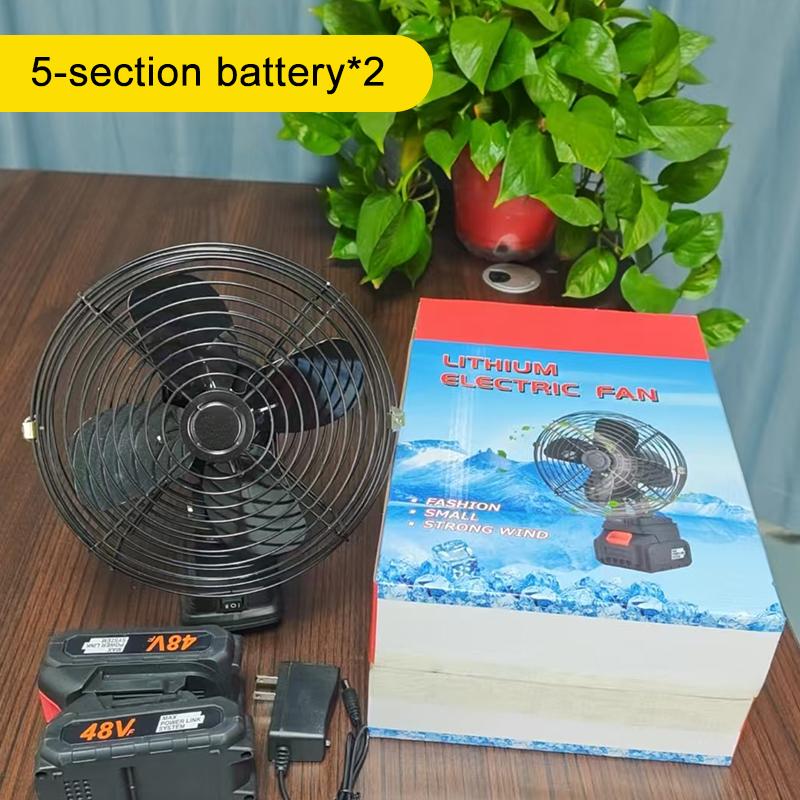 Portable Fan Cordless Lithium Battery Electric Fan Rechargeable Outdoor Desktop Cooling Fan For Philippine 5/10 Cell Batteries