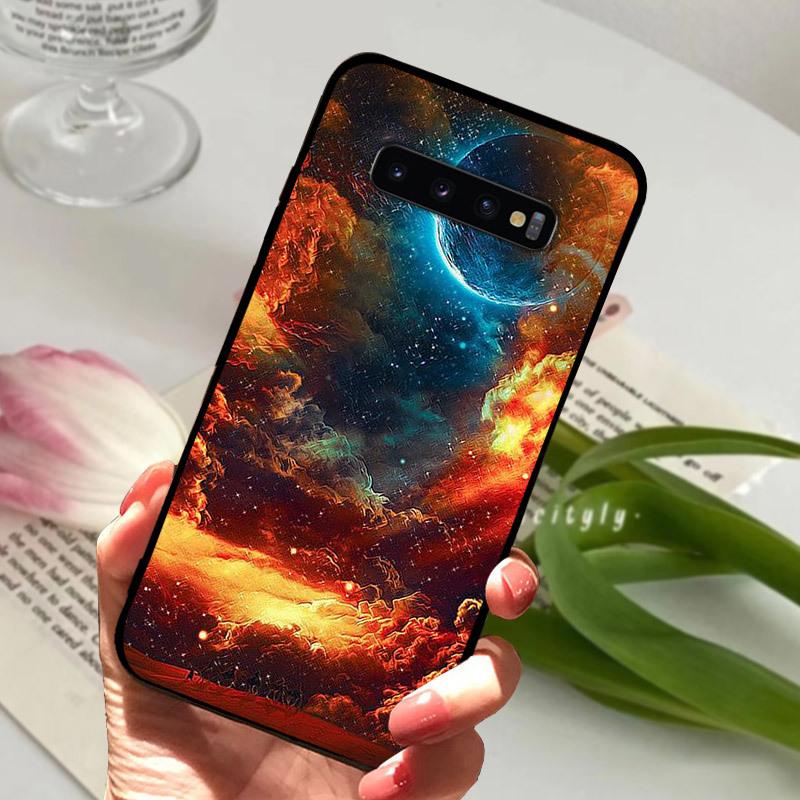 Case For Samsung S10 S10+ S10E Silicone Etui Fashion Painted Soft TPU Coque For Samsung Galaxy S10 S 10 Plus S10E Phone Cover