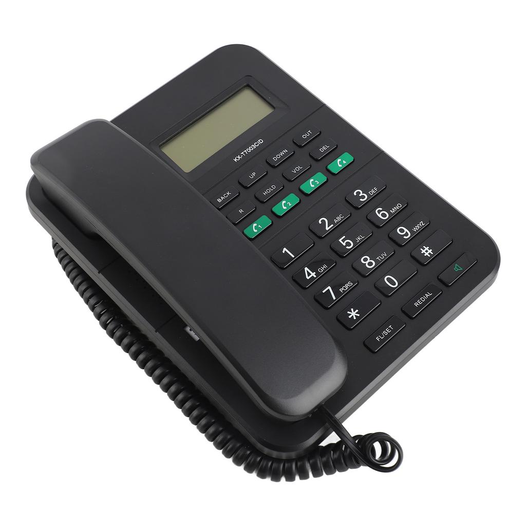 Corded Landline Phone 4 Levels Volume and 5 Levels LCD Brightness   Caller ID HD 16 Bit Display English Corded Phone