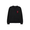 MLB New York Yankees Heart Embroidered Logo Loose Pullover Sweatshirt Unisex Sweatshirt Black 3AMTH0234-50BKS