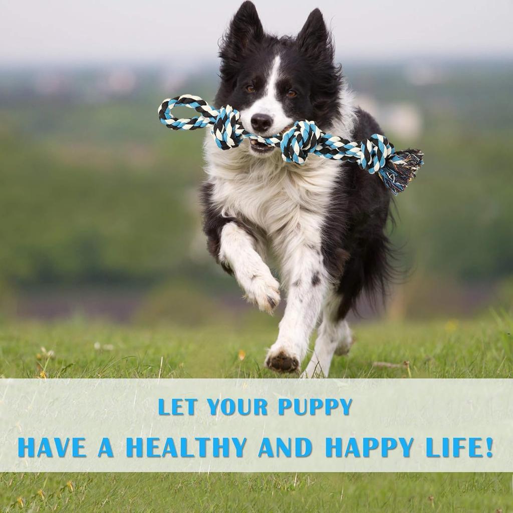 UPSKY Dog Rope Toys 2 Nearly Indestructible Pet Toys for Medium To Large Breed, Dental Cleaning Chew Toys, Dogs Tug Toy for Boredom, Teething for