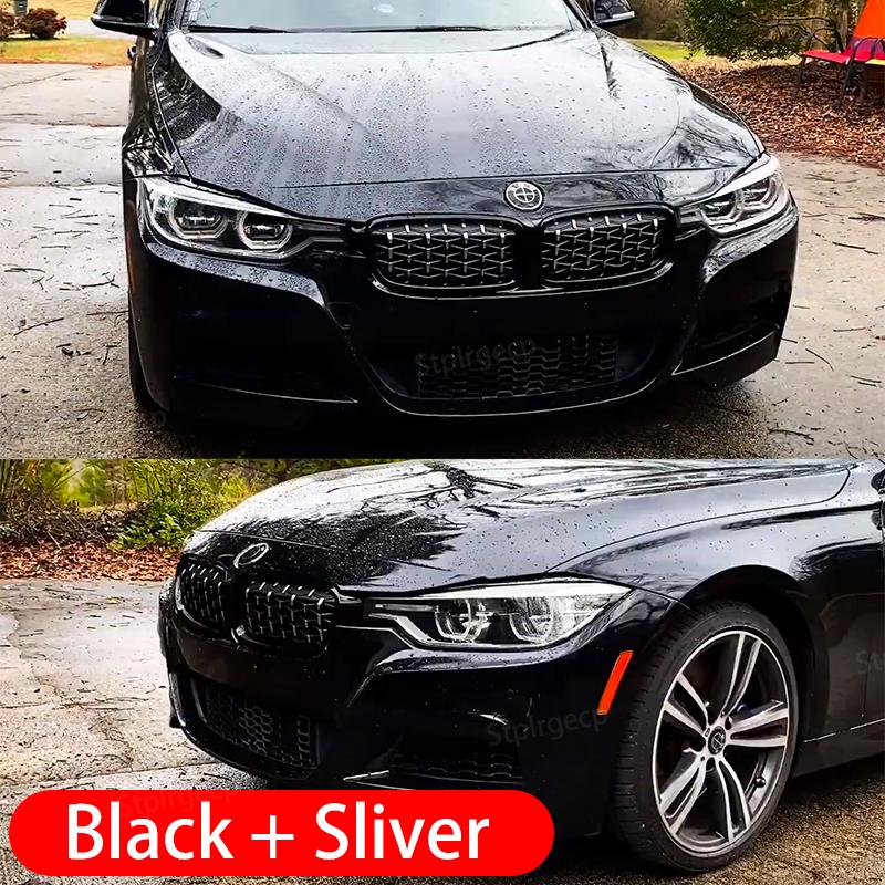Griglia a Reni Anteriore Diamond Double Slat Racing Sport per BMW Serie 3 F30 F31 F35 2011-19 Accessori Auto