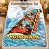 Flannel BlanketAmazing World of Gumball Custom Name Text Personalized Soft Warm Throw Blanket Home Decor Gift